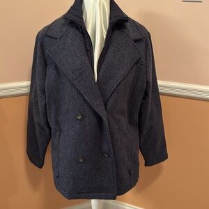 Vintage wool jacket. Heather blue.